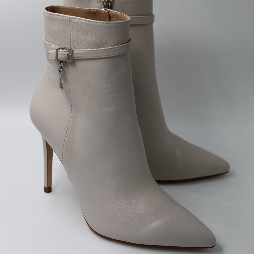 Nwb Lk Bennett Clover Key Charm Leather Heeled Ankle Boots Bootie 40